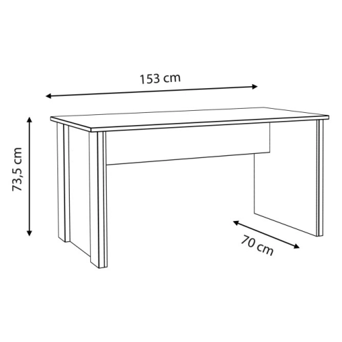 Biurko vintage loft 130x60 cm z szufladą i szafką